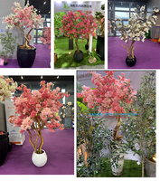 Arbre à fleurs de cerisier artificiel fait main, tendance sur TikTok, YouTube et Instagram, idéal pour la décoration intérieure de mariages, maisons et hôtels.