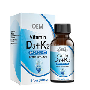 Vendita calda vitamina D3 K2 gocce liquide vitamine essenziali per bambini supplemento D3 K2 vitamina 5000 IU gocce liquide per le ossa forti - Product Image 2