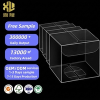 Boîtes d'affichage en plastique transparent PVC PET sur mesure 60*60*150mm, boîtes d'emballage en plastique transparent