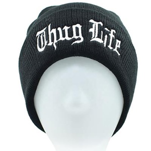Casquette d'hiver personnalisable de style hip-hop coréen Thug Life, broderie 3D, bonnet avec inscription, caractéristiques des bonnets, logo personnalisé - Product Image 1