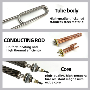 חוט חימום נחושת יחיד 220v 1.5kw 380v מים רותחים מוט פלדה חימום 304 נירוסטה צינור חימום חשמלי - Product Image 5