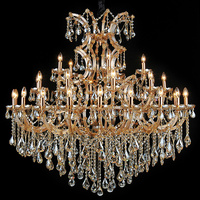 Lustre en cristal doré de luxe, style européen, lampe suspendue artistique pour salle de mariage, hôtel, salle de bal, décoration de plafond haut
