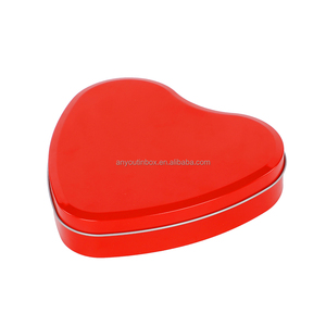 Hình trái tim hộp thiếc cho Kẹo sô cô la bánh cookie & đường snack cho thực phẩm & nhai kẹo cao su với màn hình in ấn - Product Image 2