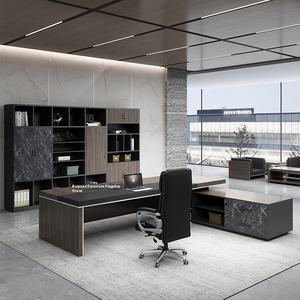 โต๊ะทำงานไม้เนื้อแข็งโต๊ะสำนักงานทันสมัยหรูหราทันสมัย - Product Image 2