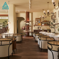 Comptoir de présentation alimentaire en bois pour café-bar américain classique, avec éclairage LED, respectueux de l'environnement, pour la décoration intérieure de café.