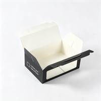Boîte à gâteau en carton ivoire avec poignée, estampage à chaud, pour pâtisserie, emballage cadeau, recyclable