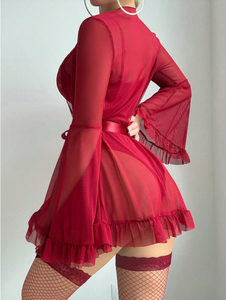 Vente en gros de lingerie de luxe, bodys en dentelle et pyjamas avec nœud décoratif, effet gainant pour femmes - Direct usine - Product Image 3