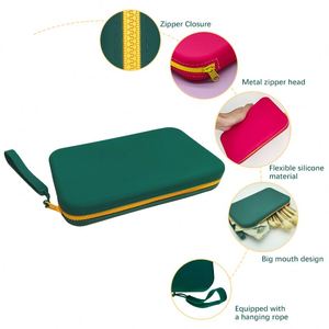 Minimalist <b>Long</b> Waterproof Silicone <b>Wallet</b> With Zipper Closure Luxury Coin Purses & Credit Card Holder Custom Logo Design - Product Image 2