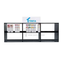 Présentoir de comptoir modulaire magnétique en acrylique, présentoir de sol détachable en plexiglas pour snacks avec logo personnalisé