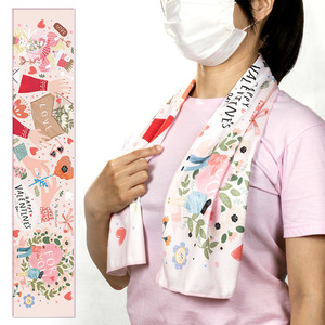 ผ้าเช็ดตัวเย็นพิมพ์โลโก้ได้ ขนาดใหญ่ 100x20 ซม. เย็นทันที |   การพิมพ์แบบซับลิเมชั่นสำหรับกีฬาวิ่งมาราธอนกลางแจ้ง - Product Image 1