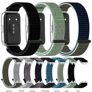 Bracelet de montre en nylon pour <span class=keywords><strong>Huawei</strong></span> <span class=keywords><strong>Band</strong></span> 11 NFC, sangle boucle en nylon avec bande auto-agrippante, bracelet anti-perte - Product Image 5