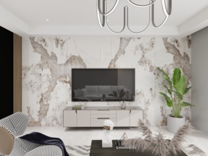 고급 세라믹 소결석 바닥 벽 타일 얼룩 방지 석판 광택 마감 1200x2700mm 인산지아오 브랜드 - Product Image 2