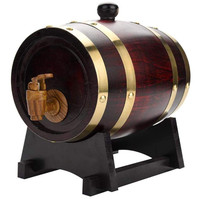 Meilleures ventes : tonneau à vin en bois de style campagnard vintage de 1,5 litre avec support en bois durable, écologique, pour les fêtes