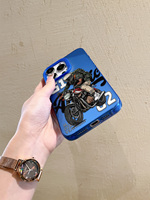 Coque de téléphone style moto dessin animé, protection intégrale antichoc pour iPhone 17 / 16 Pro – Vente flash transfrontalière