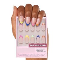 Vente en gros de marque privée, 30 pièces, ongles ronds brillants recyclés pour les consommateurs, kit d'ongles à presser réutilisables