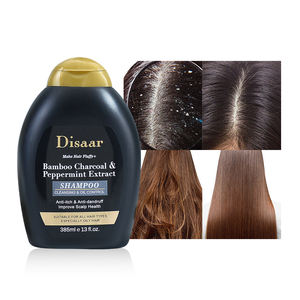 Shampooing antipelliculaire au charbon de bambou <span class=keywords><strong>Disaar</strong></span> Shampooing à l'huile d'arbre à thé Contrôle de l'huile de menthe poivrée Anti-démangeaisons Shampooing moelleux pour cheveux gras - Product Image 5