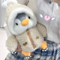 Ensemble cadeau de vacances de petit pingouin mignon en peluche de marque OEM poupée douce d'animal sauvage avec long chapeau de fourrure