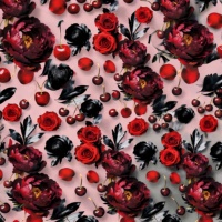 Nappe Rectangulaire Élégante Rouge et Blanche à Motifs Floraux en PVC, Imperméable, Anti-taches, Personnalisable et Écologique pour Table à Manger