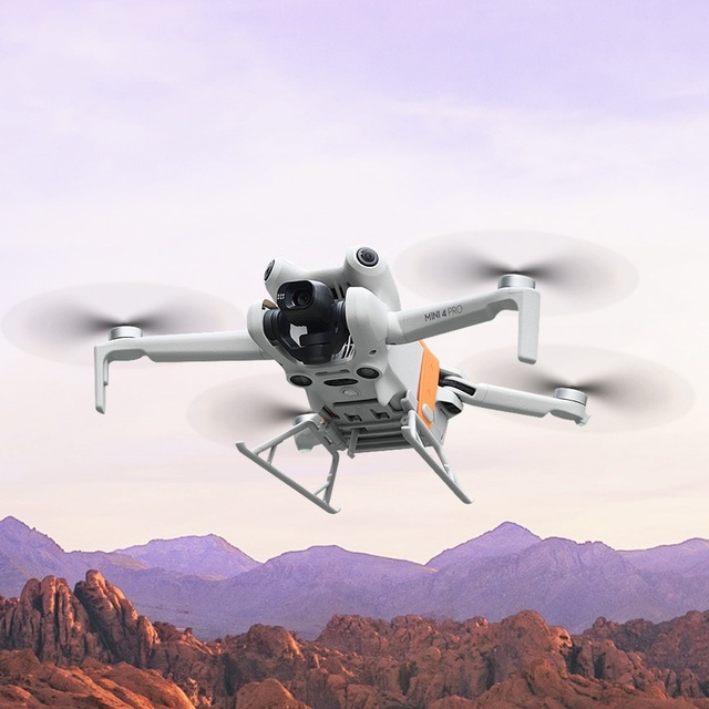 BangBoBi Mini 4 Pro Compatible Silicone Folding Protective Bracket with Landing Gear & Propeller Holder for Tripod