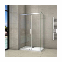 6MM 8MM 10MM clair verre trempé hôtel salle de bain bas fer verre trempé sans cadre porte de douche coulissante verre salle de bain porte