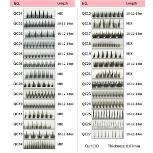Racimo de pestañas postizas, extensiones de pestañas con efecto 3D segmentado, Diy en casa, novedad, venta al por mayor - Product Image 5