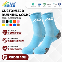 Meilleures chaussettes de compression anti-ampoules antidérapantes pour hommes et femmes, avec logo tricoté sur le bord inférieur, style décontracté pour la course printanière
