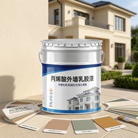 Peinture murale extérieure au latex, revêtement imperméable et résistant au soleil, peinture pour balcon et terrasse, peinture murale extérieure à appliquer soi-même