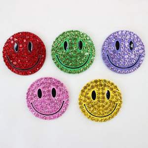 Nouveauté : Perles en alliage de zinc colorées avec visage souriant, plaquées argent/or, pour bijoux, coques de téléphone et diffuseurs de parfum pour voiture - Product Image 3