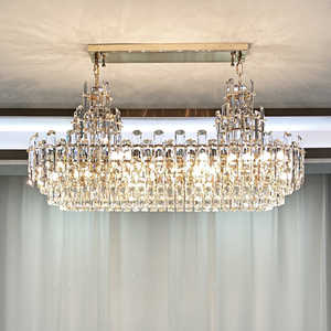 Đèn Chùm Pha Lê Hình Chữ Nhật Hiện Đại Đèn Chùm Trang Trí Phòng Ăn Gia Đình Bằng Pha Lê Bán Chạy Đèn Chùm Chiếu Sáng - Product Image 3