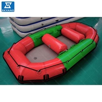 Bateau pneumatique en caoutchouc, bateau de rafting portable, bateau de sauvetage gonflable imperméable et résistant à l'usure avec plancher gonflable