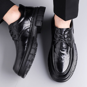 Chaussures bateau pour hommes en cuir véritable à lacets, bout rond, respirantes, semelle extérieure en caoutchouc, semelle intermédiaire en EVA - Product Image 4