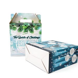 Logo personnalisé écologique 3 4 6 8 Pack de bouteilles de vin et de bière Boîte en carton ondulé Boîte d'expédition de bière avec poignée - Product Image 6