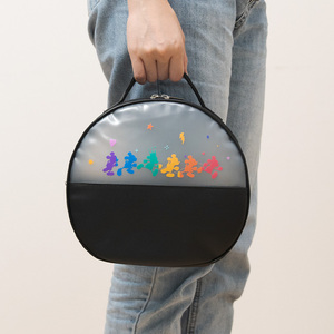 Portable 21x10x23cm <b>Large</b> Capacity Professional Textured Matte Printed PU Cartoon Zipper Lady Patchwork <b>Makeup</b> <b>Bag</b> - Product Image 6