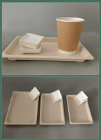 Kit de sushi jetable écologique en papier, ensemble d'assiettes, plateau de service, bols, résistant au lave-vaisselle, non toxique, pour la maison et les fêtes