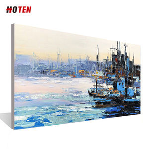 Grande paesaggio astratto dipinto a olio di mare dipinto a mano barca mare mare <span class=keywords><strong>parete</strong></span> arte scenografia <span class=keywords><strong>soggiorno</strong></span> <span class=keywords><strong>decorazioni</strong></span> per la casa - Product Image 4