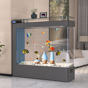 <span class=keywords><strong>Aquarium</strong></span> de sol en cube d'eau de luxe léger - Verre ultra-blanc, style ouvert, filtre intégré, éclairage LED, vidange à une touche - Product Image 6