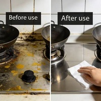 Tisu Basah Dapur Penghilang Lemak Ampuh 84 Lembar, Tisu Pembersih Permukaan Rumah Tangga Bebas Serat