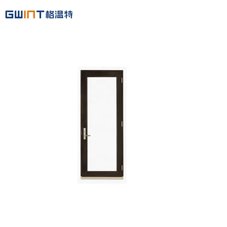 GWINT Puerta abatible de aluminio Puertas abatibles de aluminio Puerta abatible simple de vidrio templado de doble acristalamiento con vidrio