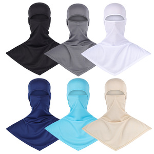 Cycling Face Mask Full Face Protection Breathable <b>Sunscreen</b> Unisex Quick Drying Sports Fishing Headgear Solid Color Adult - Product Image 1
