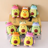 Jouets en mousse PU en forme d'avocat mignon pour bébé, anti-stress, à pincer, amusants, imitation de nourriture