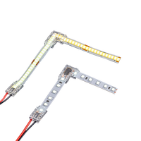 Connecteurs en plastique pour bande LED COB 2 broches YR 5MM 8MM 10MM, boucle en cristal transparente sans soudure, 2700K, lumière chaude douce, vente en gros