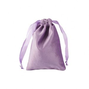 Pochette à bijoux en velours doux avec cordon de serrage, logo personnalisé imprimé, petit sac en velours pour la promotion - Product Image 2