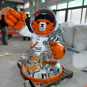 Sculpture en fibre de verre décorative à grande échelle, images d'animaux de dessin animé, processus de galvanoplastie personnalisé, résine, affichage artistique - Product Image 1