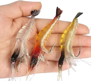 6g Artificial Saltwater Freshwater Luminous Soft Prawn Bait Fishing Lures Glow Shrimp Lure Soft Plastic