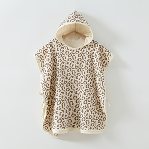 Capa de muselina <span class=keywords><strong>para</strong></span> niños Toalla de baño con capucha 100% algodón orgánico Muselina Bebé Poncho con capucha - Product Image 6
