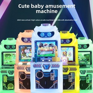 เครื่องเล่นเกมตีตัวตุ่นแบบหยอดเหรียญสำหรับเด็ก 2 ผู้เล่น พร้อมลูกบอลและปืนฉีดน้ำ - Product Image 2