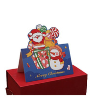 Tarjetas de Felicitación Navideñas Personalizadas al por Mayor con Materiales de Cartón y Papel, Tamaño y Logotipo Personalizados