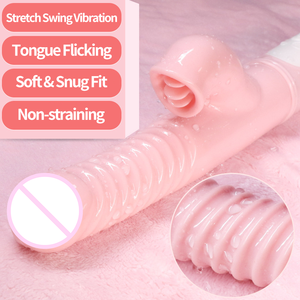Hot Bán 2 Trong 1 Lưỡi Liếm Vibrator Dành Cho Người Lớn Quan Hệ Tình Dục Đồ Chơi G-Spot Âm Vật Kích Thích Nữ Masturbator Vibrator Đồ Chơi Tình Dục Cho Phụ Nữ - Product Image 4