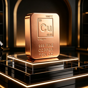 Lingote de Cobre de 10 Onzas, 999 Puro, Antiguo, Tradicional, Rectangular, Pulido, Elemento Coleccionable de Arte, Placa - Product Image 2