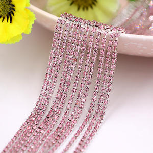 Chaîne de strass en forme de D, pierres en strass, garniture en verre, cristal AB, chaîne à clips pour la fabrication de bijoux, couture sur pierre à griffes - Product Image 6